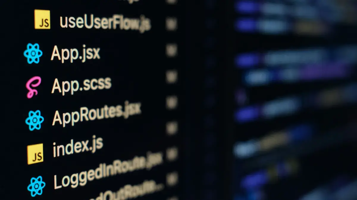 A code editor showing a project's file tree